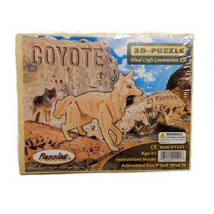 Coyote 3d Wooden Puzzle Construction Kit by Puzzled-New/Sealed-2011